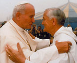 Frere Roger und Johannes Paul II.